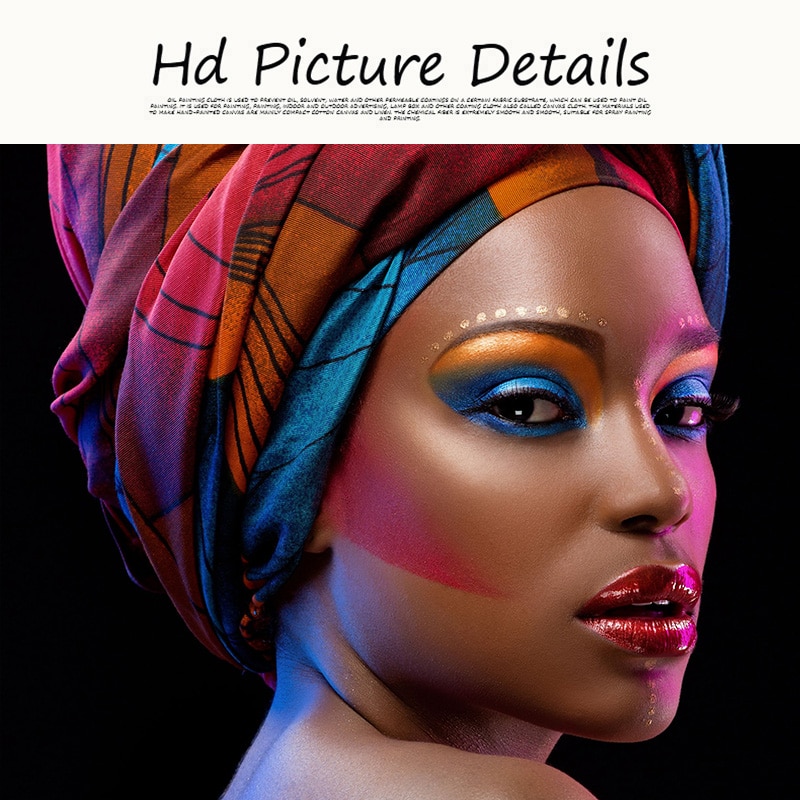 Sexy Black Nude African Woman Red Lips Canvas Painting Cuadros Posters and Prints Scandinavian Wall Art Picture for Living Room