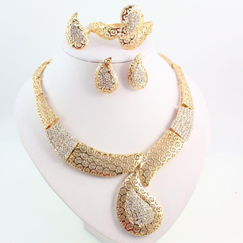 Fine African Beads Jewelry Set For Women Party Accessories Vintage Jewely Set Fashion Indian Gold Color Nigerian Wedding