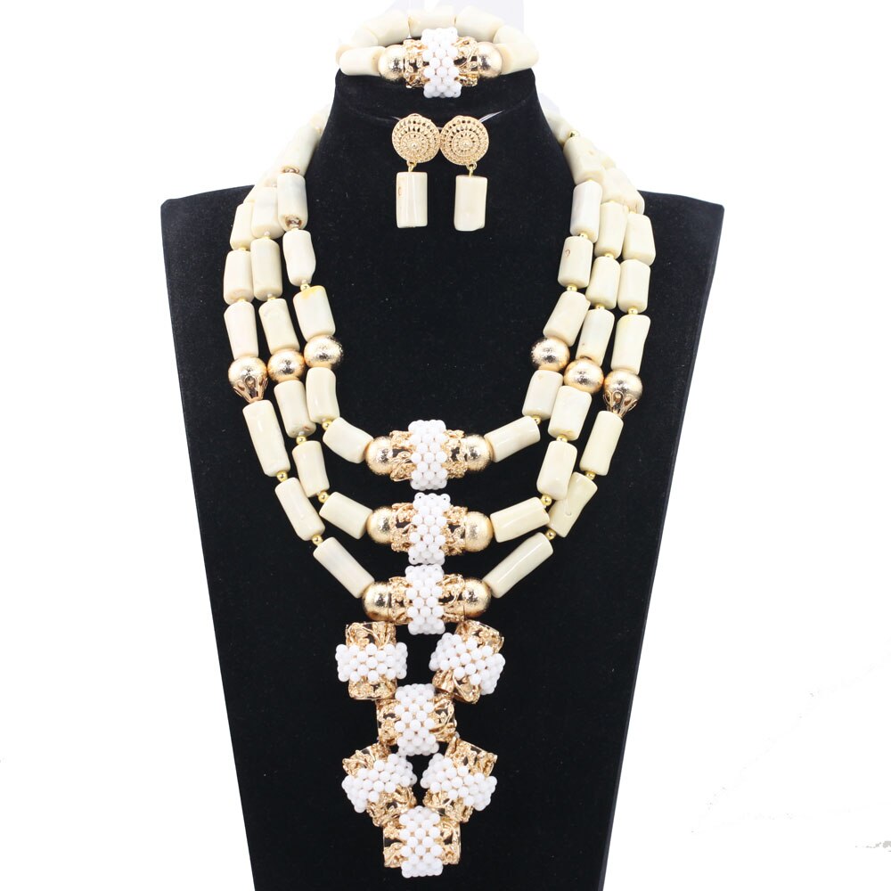 Luxury African Wedding Bridal Coral Jewelry Sets Women Costume Jewelry Sets Big Coral Bead Necklace Set Free Shipping CNR801