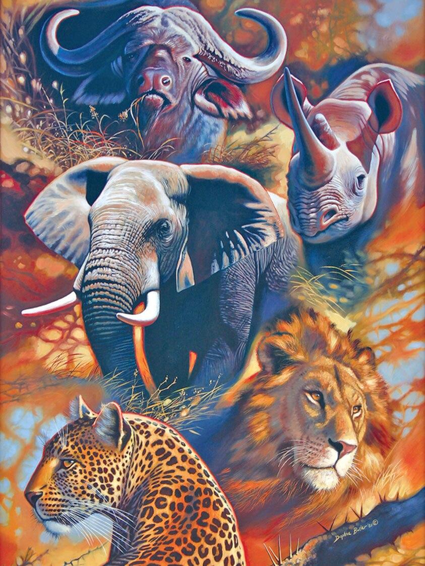 Full Square/Round Drill 5D DIY Diamond Painting Animal poster from Africa