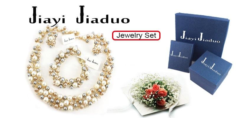 Jiayijiaduo African Wedding Jewelry Dubai Gold Color Jewelry Sets Romantic Color Design Jewelry Sets Necklace Drop Shipping