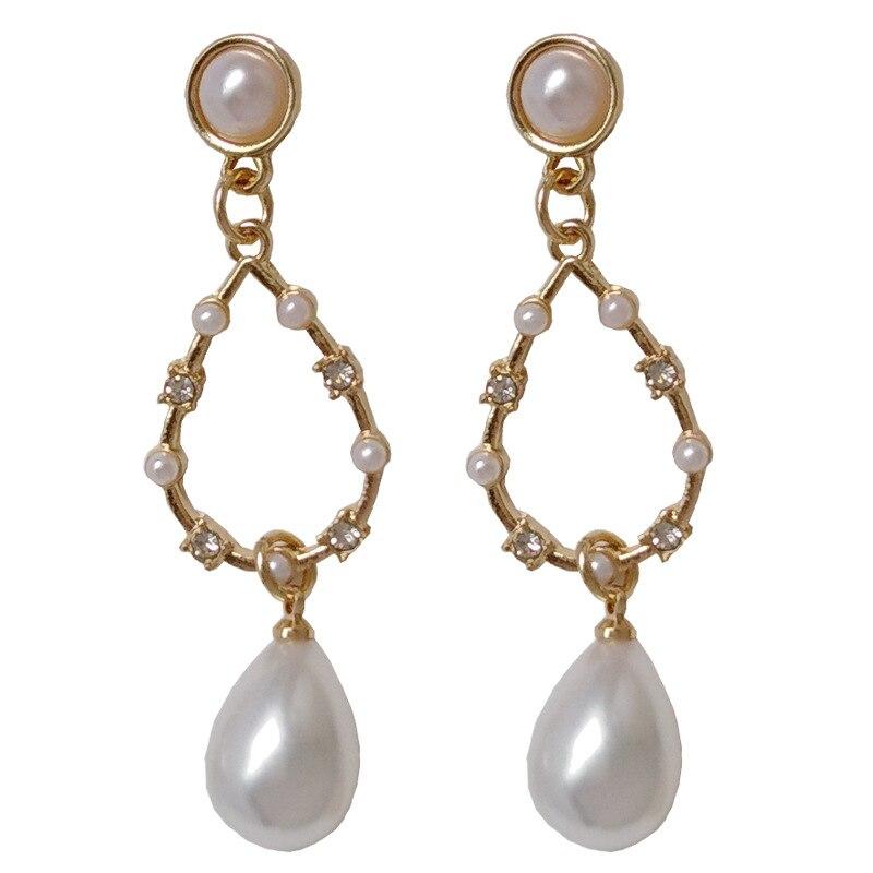 Sweet Lovely Dangle Drop Earring pearl fashion earrings for Girl gift Elegant lady Jewelry 2020 Brincos Female Fashion Jewelry