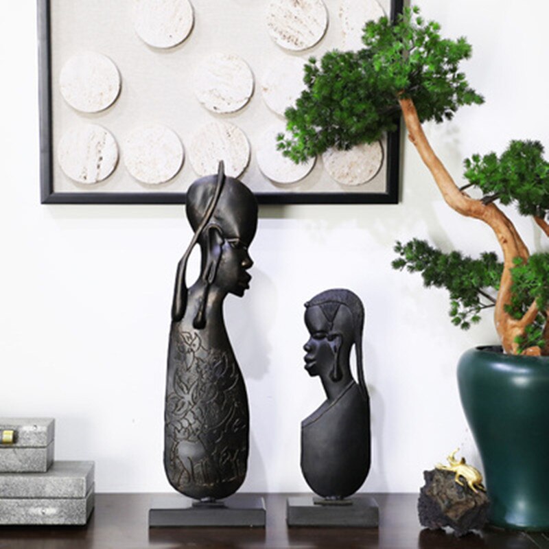 Stand Alone Iron Cast Abstraction African Decoration Modern Model ...