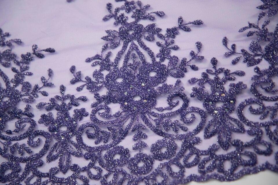 African Lace Fabric 2019 High Quality Lace Lilac Nigerian Tissu Africain Guipure Embroidery French Tulle Lace Fabric A19B6