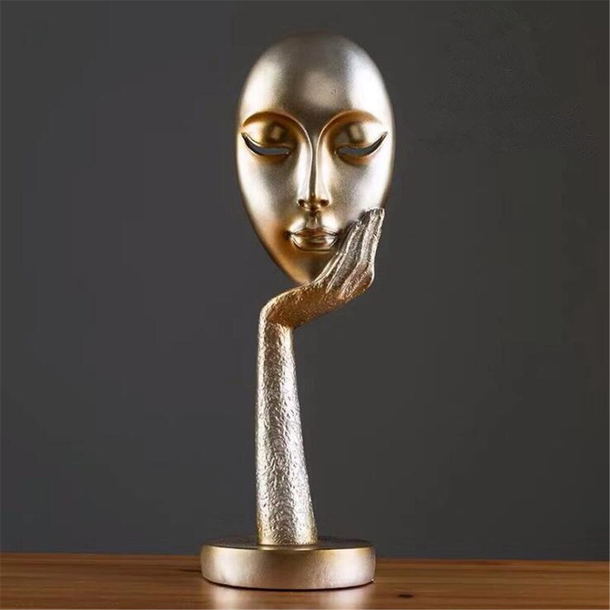 Modern Human Meditators Abstract Lady Face Character Resin Statues Sculpture Art Crafts Figurine Home Decorative Display