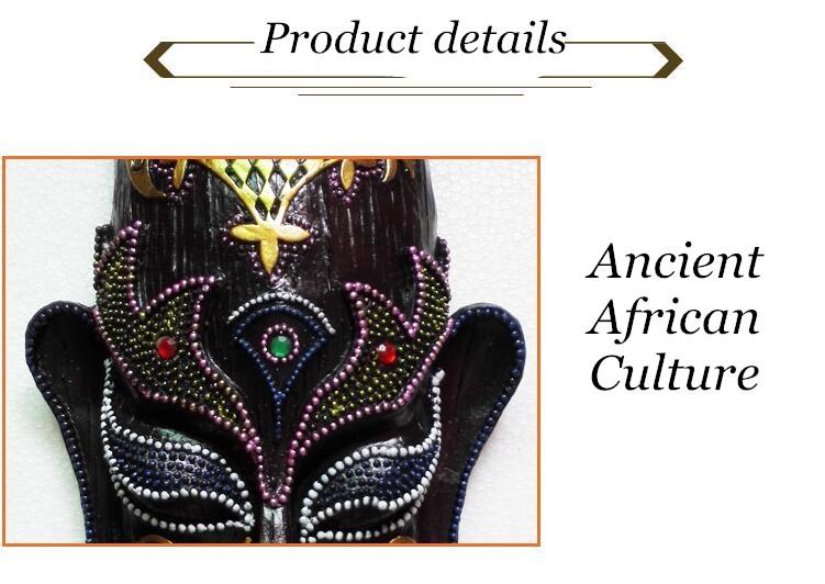 African Figures Mask Hanging Creative Household KTV Bars Porch Decorate Resin Crafts Vintage Religious Home Decoration