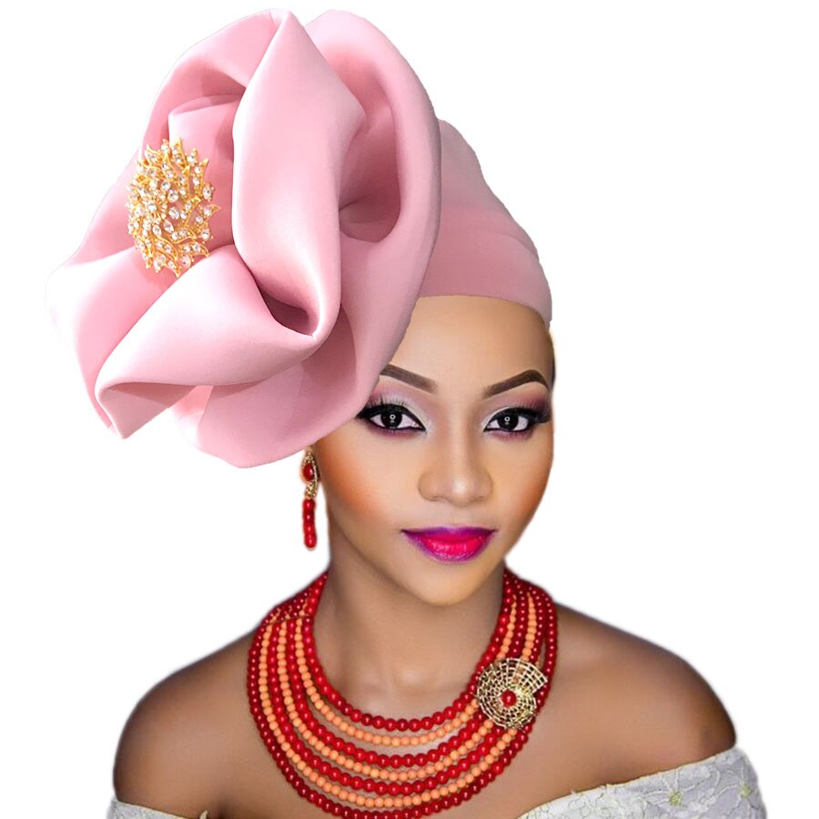 fashion african headtie Nigerian auto gele head cover african turban women headwraps