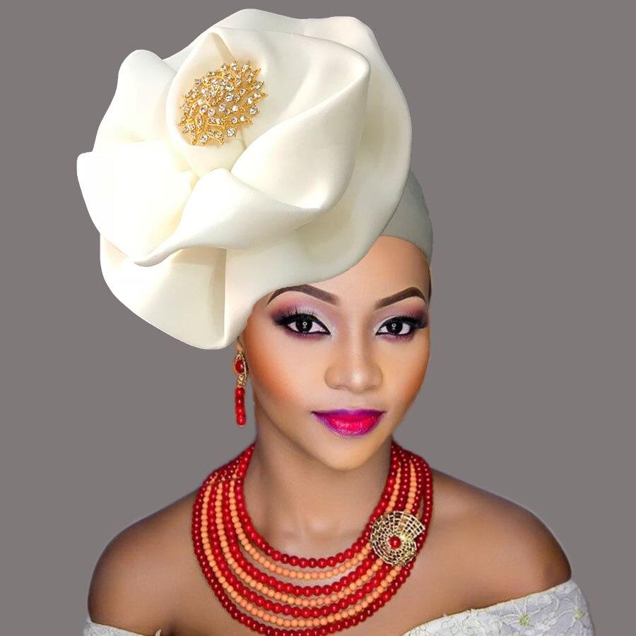 fashion african headtie Nigerian auto gele head cover african turban women headwraps