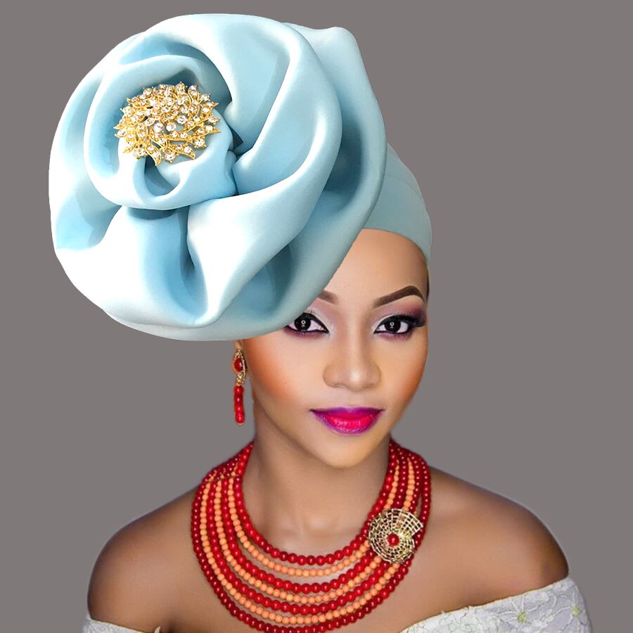 fashion african headtie Nigerian auto gele head cover african turban women headwraps