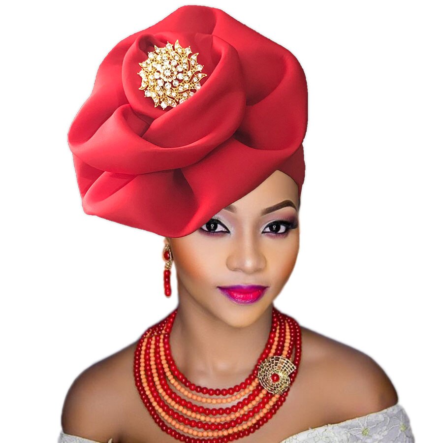 fashion african headtie Nigerian auto gele head cover african turban women headwraps