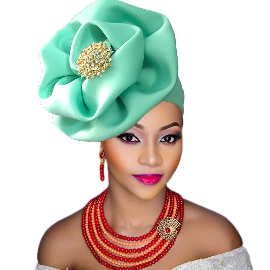 fashion african headtie Nigerian auto gele head cover african turban women headwraps