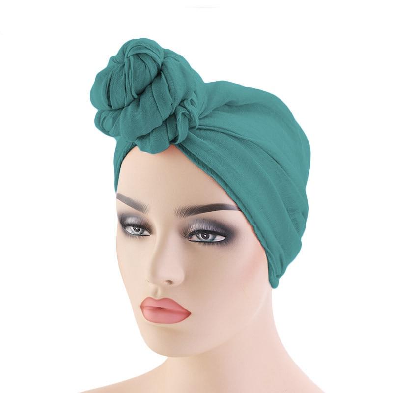 Fashion Women Big Flower Turban Wedding Party Beanie Elegant Cap Head Wrap Stretch Long Hair Scarf headscarf Turban Tie