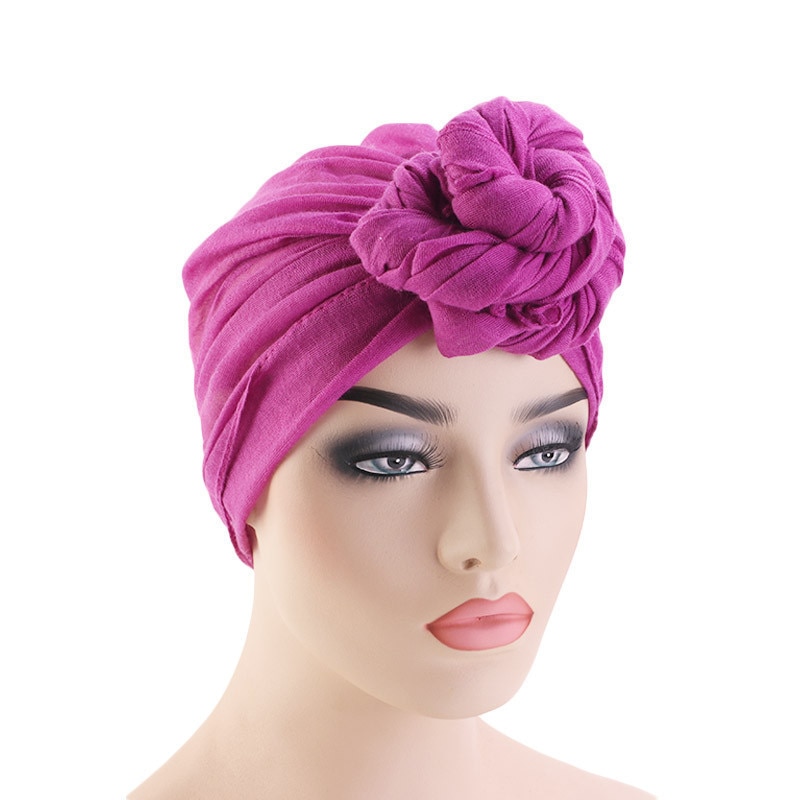 Fashion Women Big Flower Turban Wedding Party Beanie Elegant Cap Head Wrap Stretch Long Hair Scarf headscarf Turban Tie