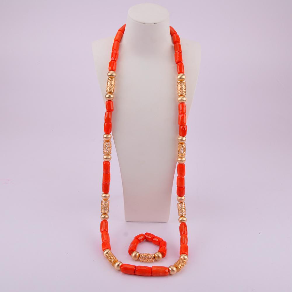 nigeria coral beads jewelry set bridal jewelry sets african beads necklaces for women