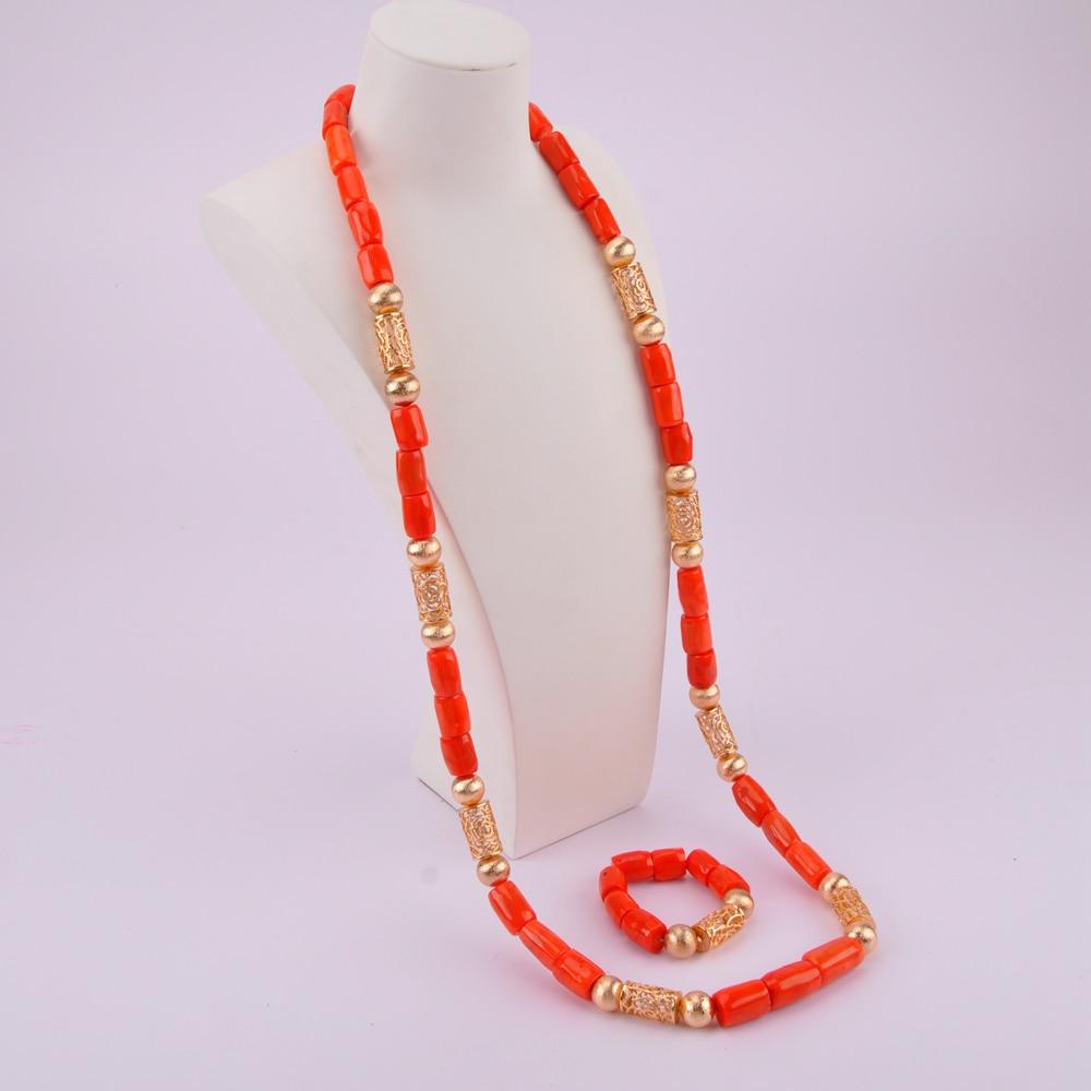 nigeria coral beads jewelry set bridal jewelry sets african beads necklaces for women