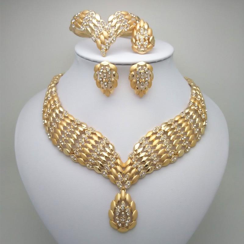 2019 Kingdom Ma Fashion African Dubai Gold Jewelry Women African Beads Set Nigerian Bridal Jewelry Sets Wedding Accessories