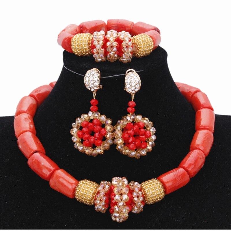 Silver Blue Dudo African Beads Jewelry Sets 2017 Bridal Jewelry Sets & More Nigerian Wedding Beads African Necklace For Women