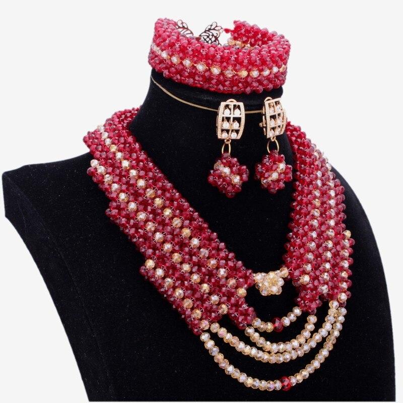 Silver Blue Dudo African Beads Jewelry Sets 2017 Bridal Jewelry Sets & More Nigerian Wedding Beads African Necklace For Women