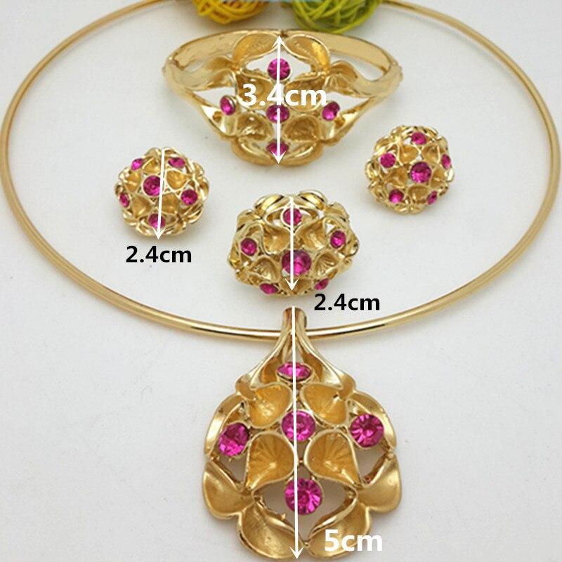 ZuoDi 2019 Fashio African Beads Jewelry Set Nigerian Woman Wedding jewelry set Brand Dubai Gold Colorful Jewelry Sets Wholesale