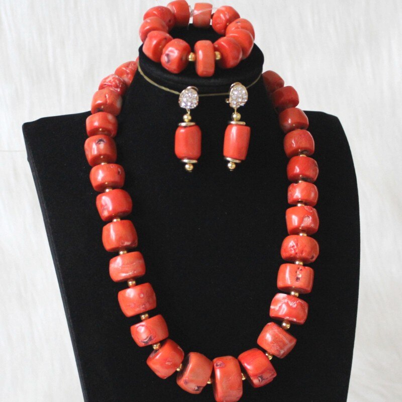 Dudo Orange Amazing African Beads Jewelry Sets Crystal Necklace Set Wedding Nigerian Bridal 3 Pics Sets Free Shipping 2018 Gold