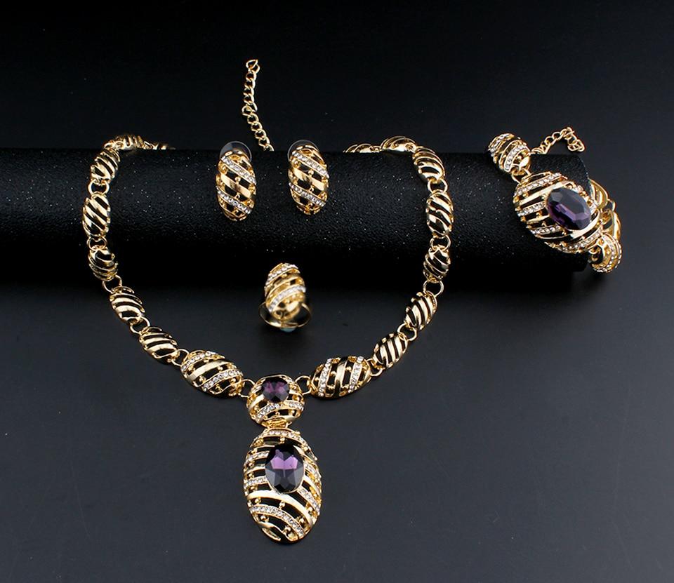 jiayijiadu Exquisite Dubai Jewelry Set Luxury Gold Color Nigerian Wedding African Beads Jewelry Set Costume Design dropshipping