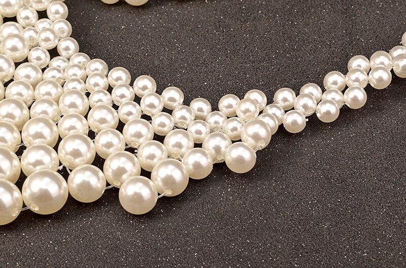 UDDEIN Nigerian Wedding Indian Jewelry Sets Bib Beads African Beads jewelry Sets Bridal Party Necklace simulated pearl chokers