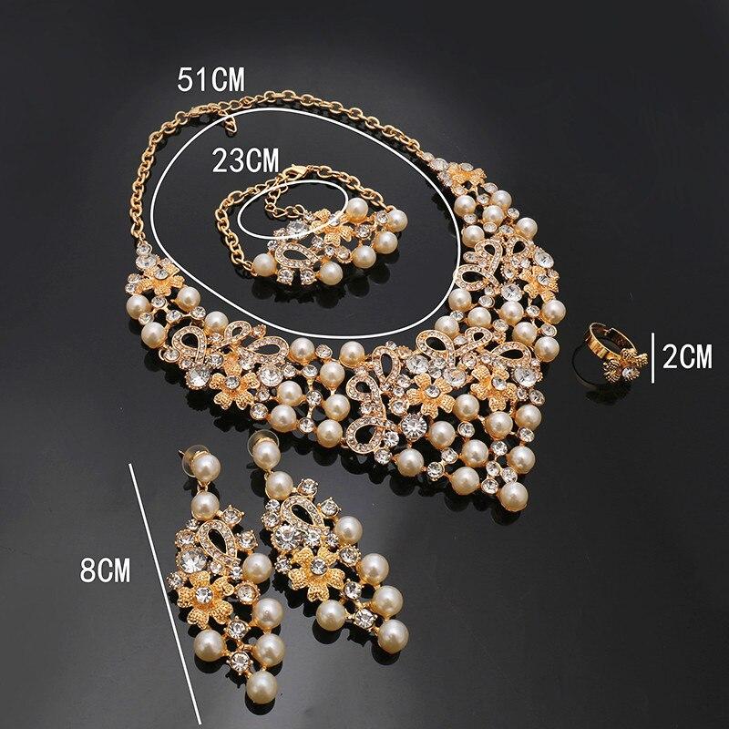 Fani 2019 Dubai gold colorful Jewelry Set Wholesale Nigerian woman wedding jewelry set Fashion African Beads Bridal Jewelry Set