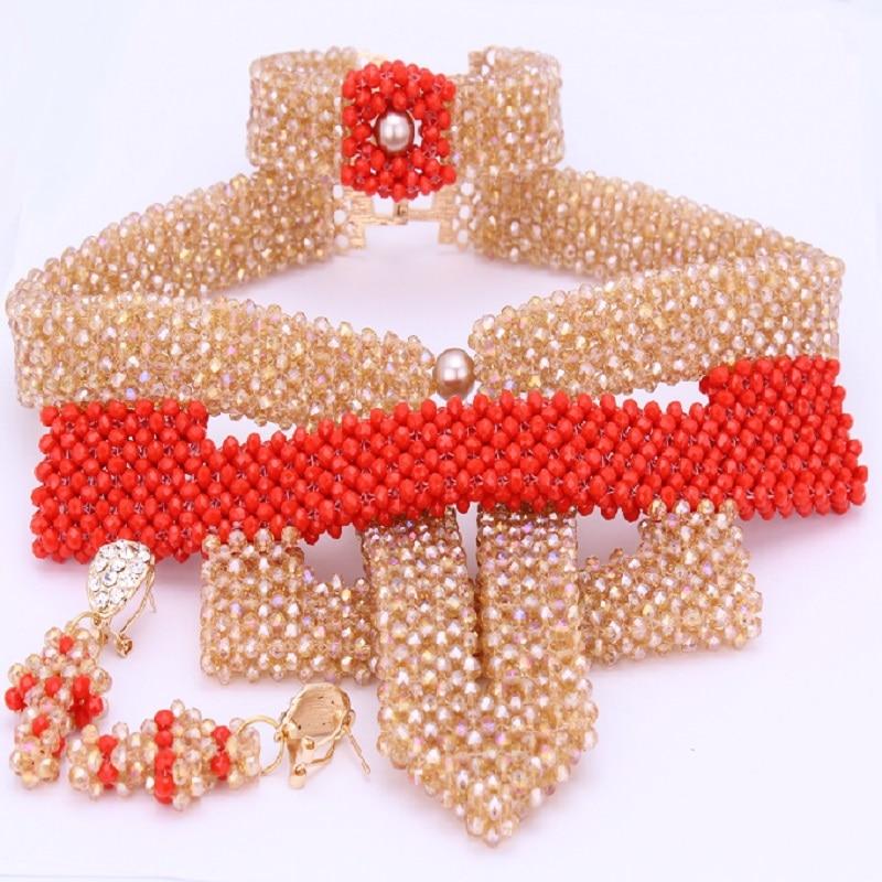 Dudo Water Drop African Beads Real Coral Jewelry Necklace Set With Bracelet and Earrings Luxury Nigerian Wedding Jewellery Set