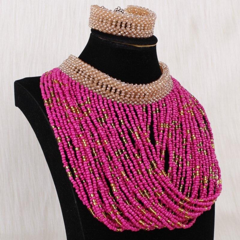 Dudo Luxury Multi Layers Bridal Jewelry Set African Genunine Coral Beads Nigerian Wedding Jewelry Set Big Celebrity Party Gift