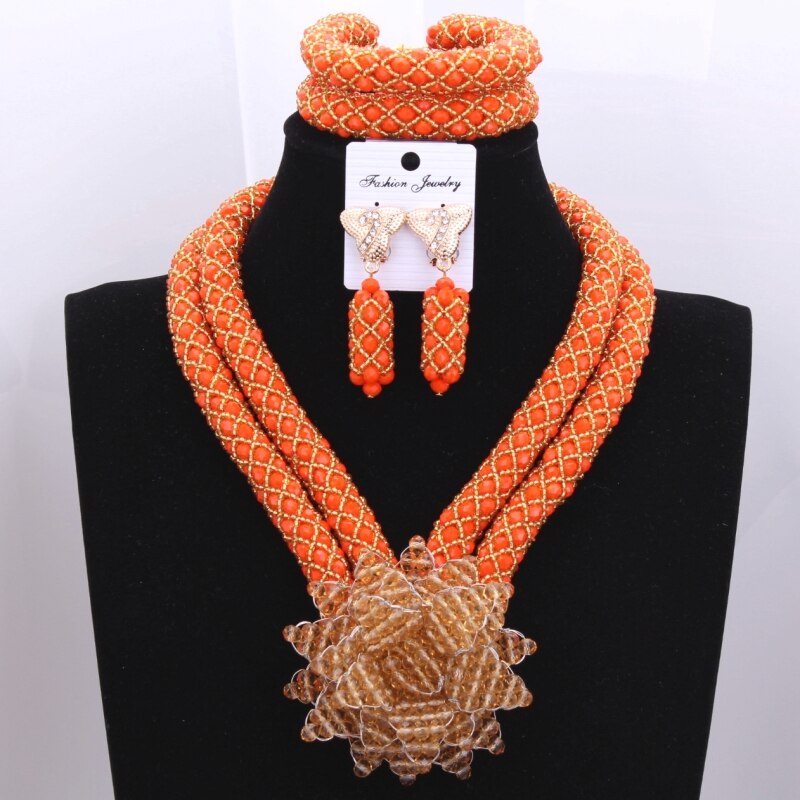 Dudo Luxury Multi Layers Bridal Jewelry Set African Genunine Coral Beads Nigerian Wedding Jewelry Set Big Celebrity Party Gift