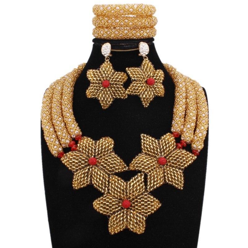 Dudo Luxury Multi Layers Bridal Jewelry Set African Genunine Coral Beads Nigerian Wedding Jewelry Set Big Celebrity Party Gift