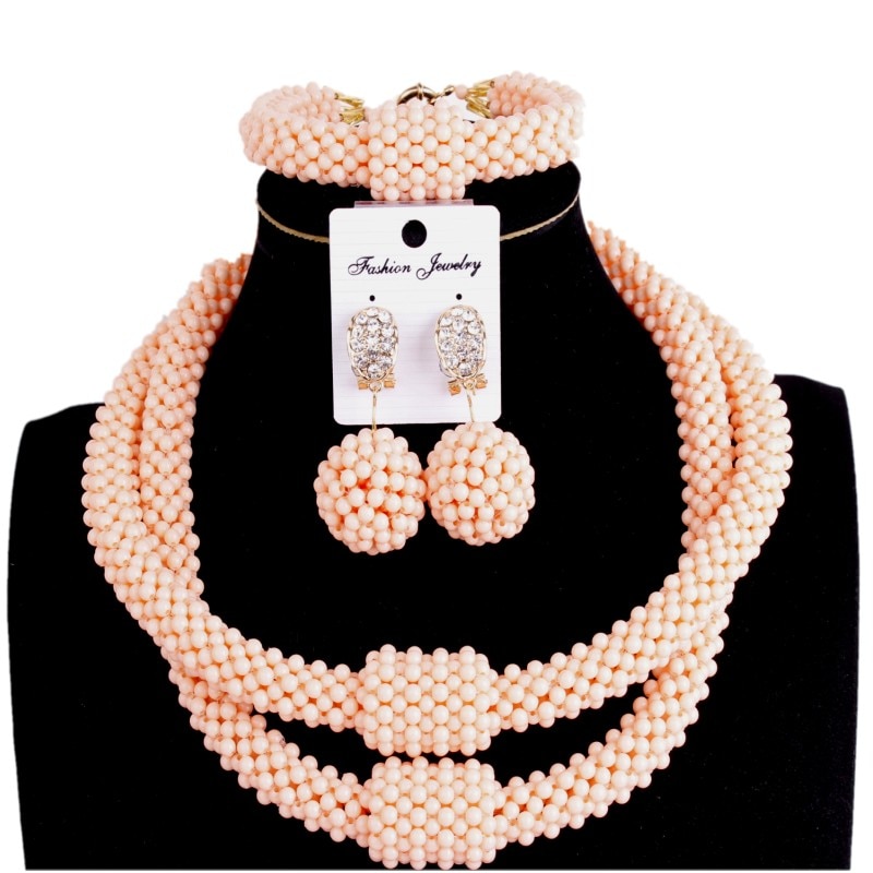 Dudo Luxury Multi Layers Bridal Jewelry Set African Genunine Coral Beads Nigerian Wedding Jewelry Set Big Celebrity Party Gift