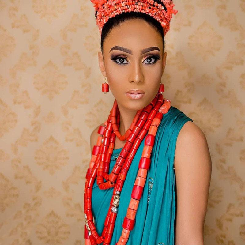 Dudo Luxury Multi Layers Bridal Jewelry Set African Genunine Coral Beads Nigerian Wedding Jewelry Set Big Celebrity Party Gift