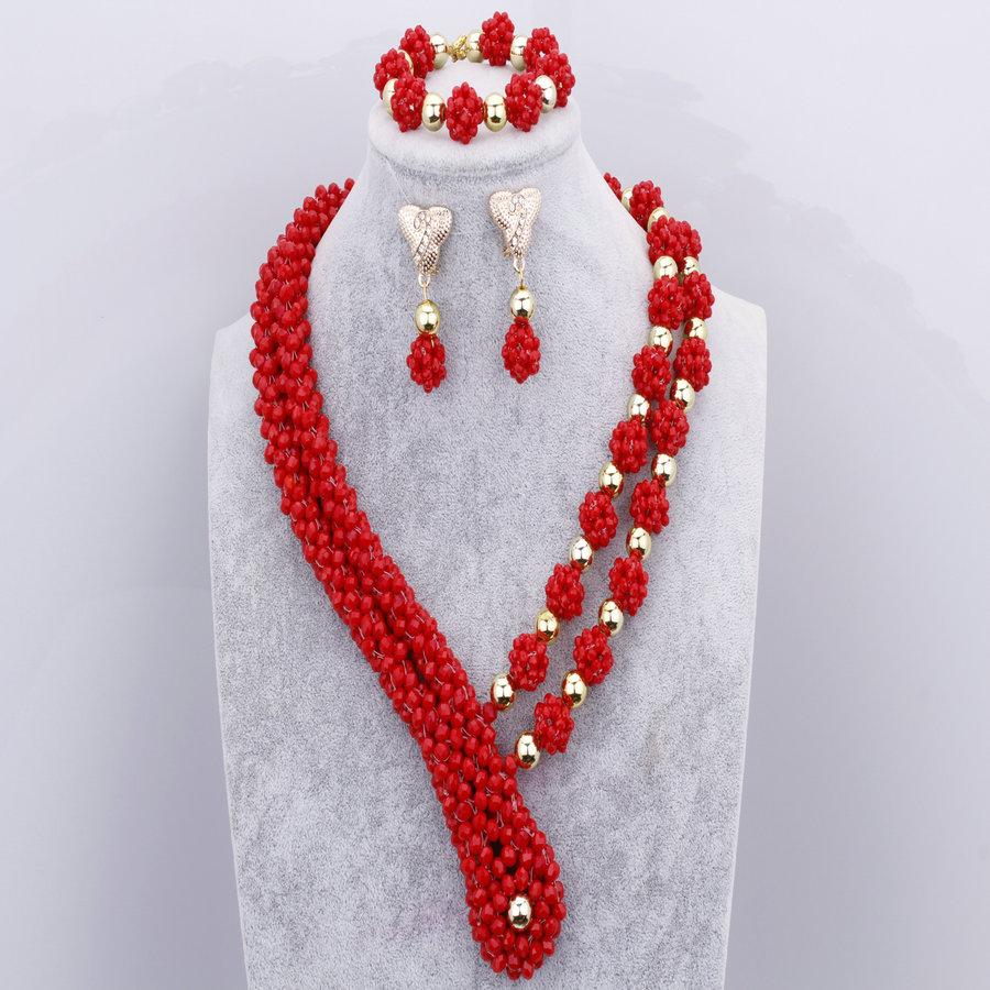 Dudo Jewelry Nature Orange African Bridal Coral beads Jewelry Set For Nigerian Women 5 Layers Jewellery Set Free Shipping 2018