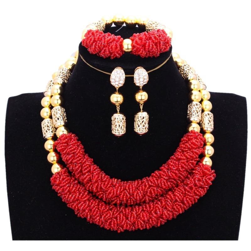 Dudo Jewelry Nature Orange African Bridal Coral beads Jewelry Set For Nigerian Women 5 Layers Jewellery Set Free Shipping 2018