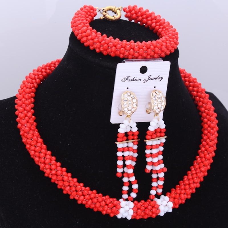 Dudo Jewelry Nature Orange African Bridal Coral beads Jewelry Set For Nigerian Women 5 Layers Jewellery Set Free Shipping 2018