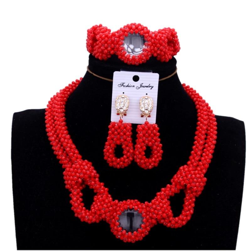 Dudo Jewelry Nature Orange African Bridal Coral beads Jewelry Set For Nigerian Women 5 Layers Jewellery Set Free Shipping 2018