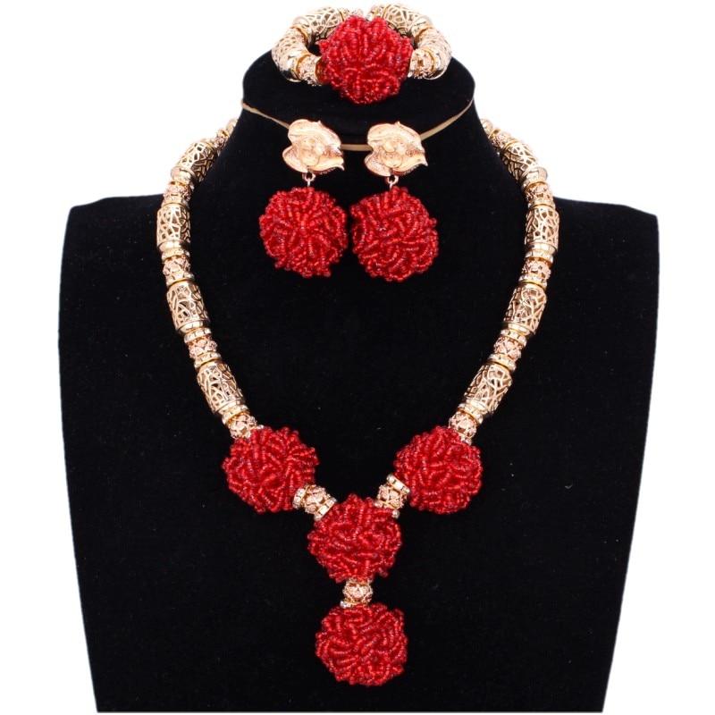 Dudo Jewelry Nature Orange African Bridal Coral beads Jewelry Set For Nigerian Women 5 Layers Jewellery Set Free Shipping 2018