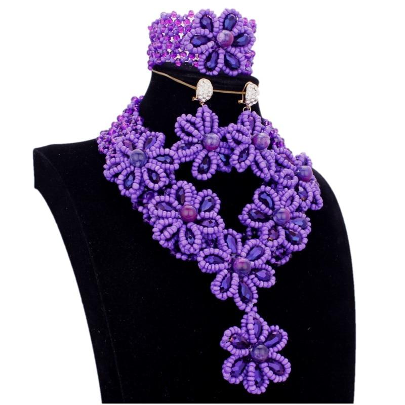 Dudo Store Nigerian Coral Beads For Sale African Bridal Jewelry Set 2019 New Design Wedding Jewellery Set With Beaded Flowers