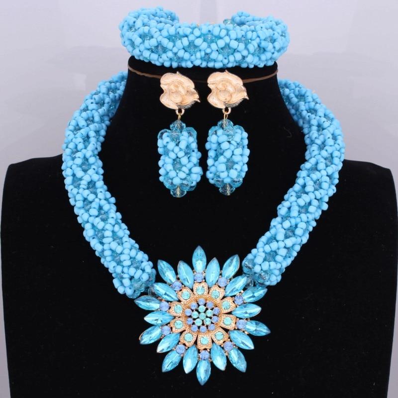 Dudo Store Nigerian Coral Beads For Sale African Bridal Jewelry Set 2019 New Design Wedding Jewellery Set With Beaded Flowers