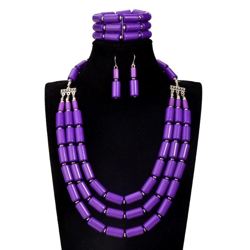 6 color african beads jewelry set Nigeria wedding bridal choker 2017 statement fashion maxi necklace set for women