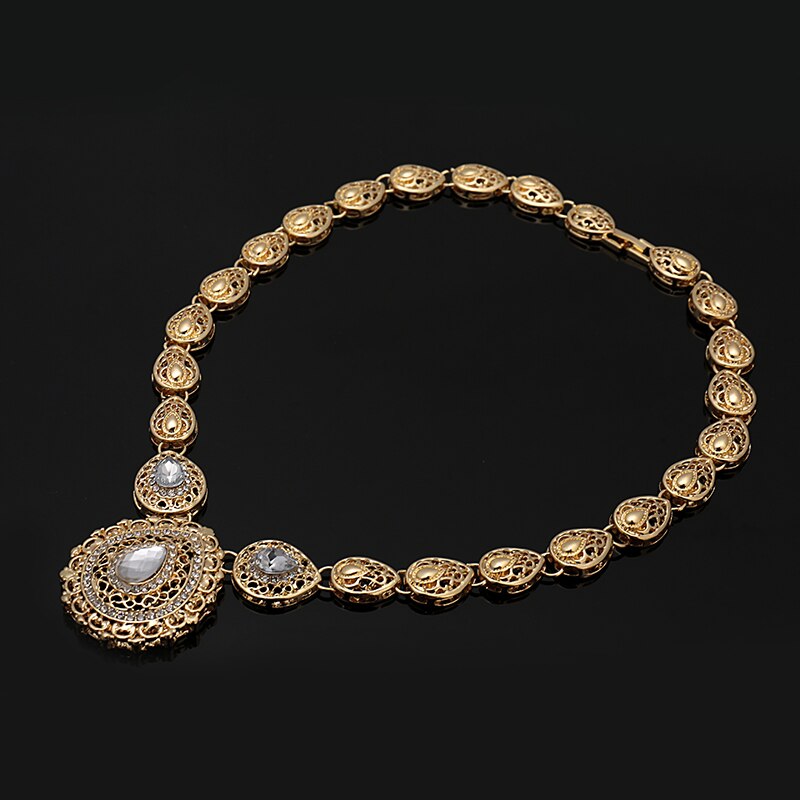 Fani Fashion African Beads Jewelry Set Women customer 2018 Dubai Gold-colorful Crystal Jewelry Sets Wholesale Bridal Accessories