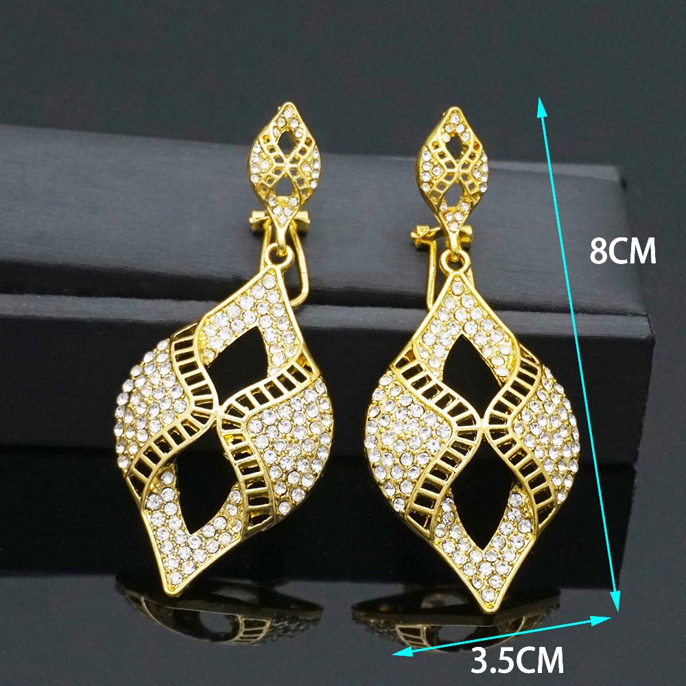 Shiny Crystal Dangle Earrings for Women Statement Colorful Big Drop Earrings Fashion Charm Ethnic Oorbellen rhinestones