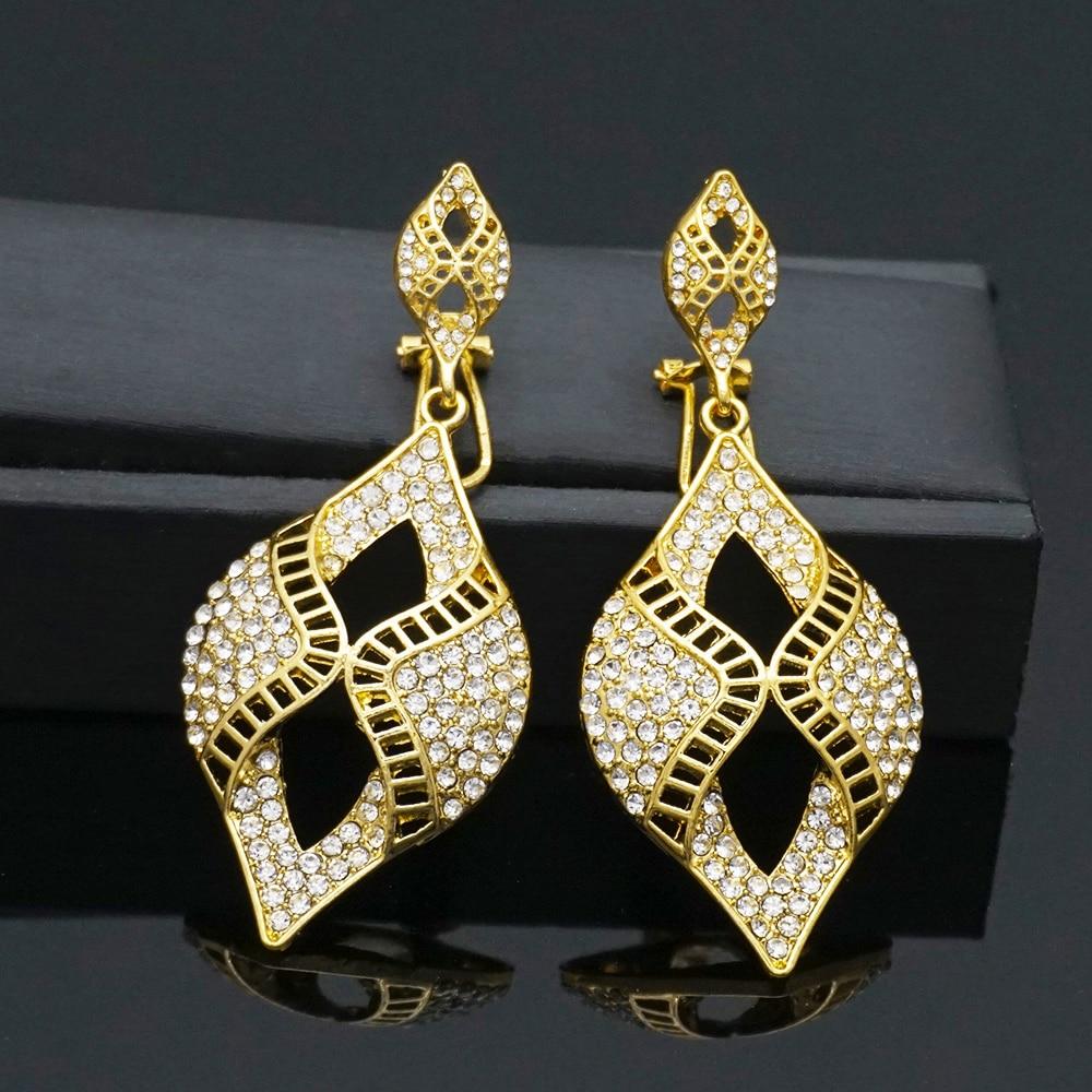 Shiny Crystal Dangle Earrings for Women Statement Colorful Big Drop Earrings Fashion Charm Ethnic Oorbellen rhinestones