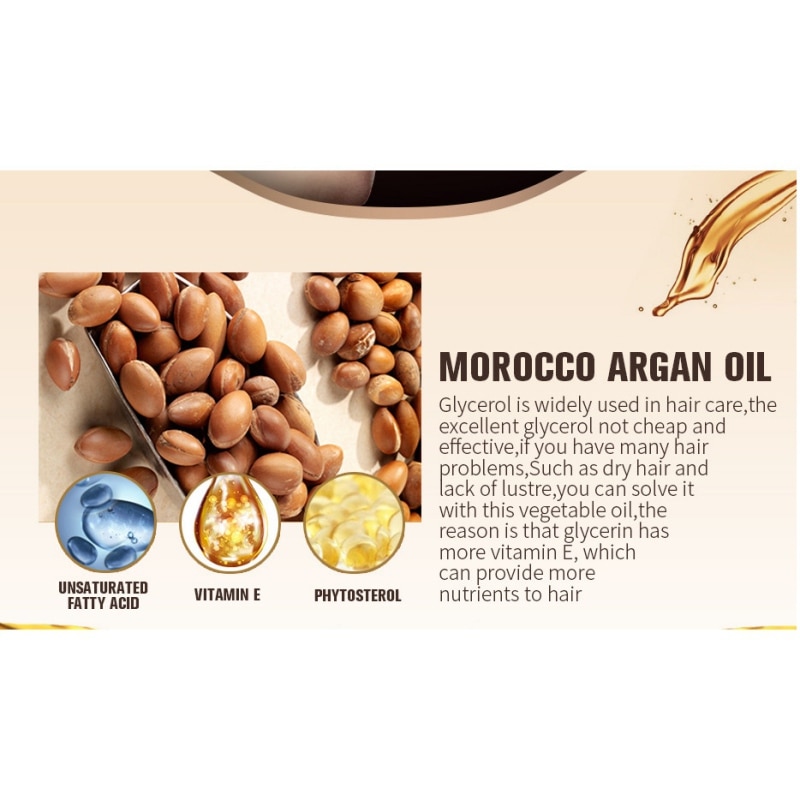 Morocco Argan Oil Hair Care Essence Nourishing Repair Damaged Improve Split Hair Rough Remove Greasy Treatment Hair Care