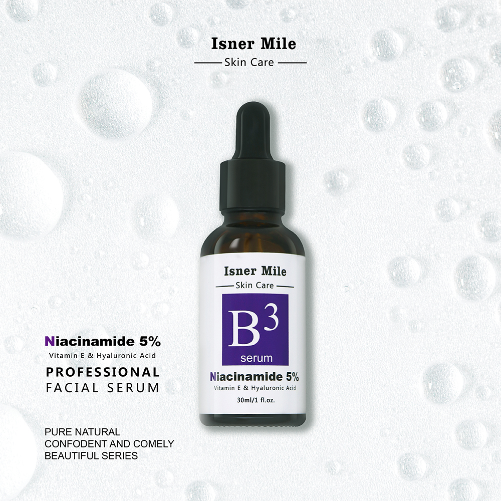 ISNER MILE Niacinamide 5% Face Facial Serum Vitamin B3 Serum Firming Repair Skin Anti Wrinkle Anti Acne Anti Aging SkinCare 30ML