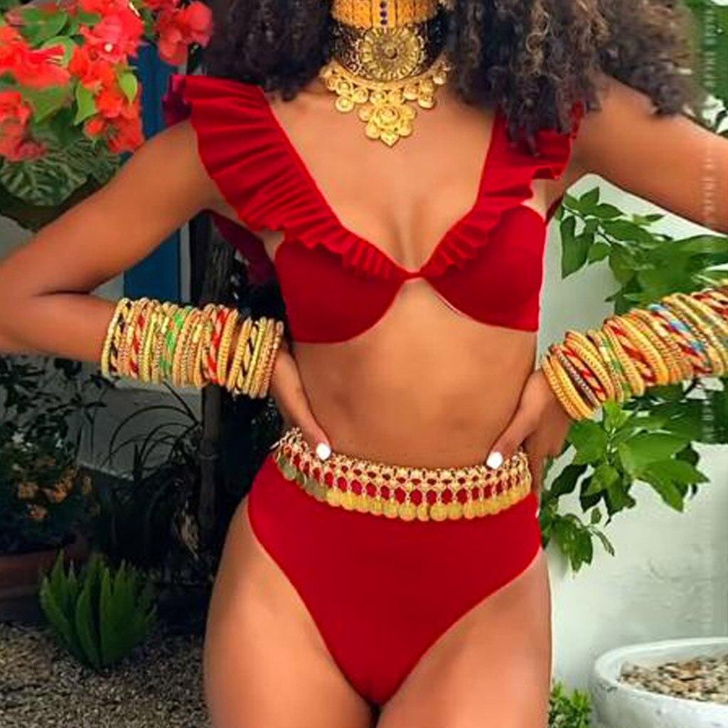 Summer Bikinis 2020 Women African Print Bikini Set Swimwear Push-Up Padded Bra Swimsuit Beachwear Biquini Maillot de bain femme