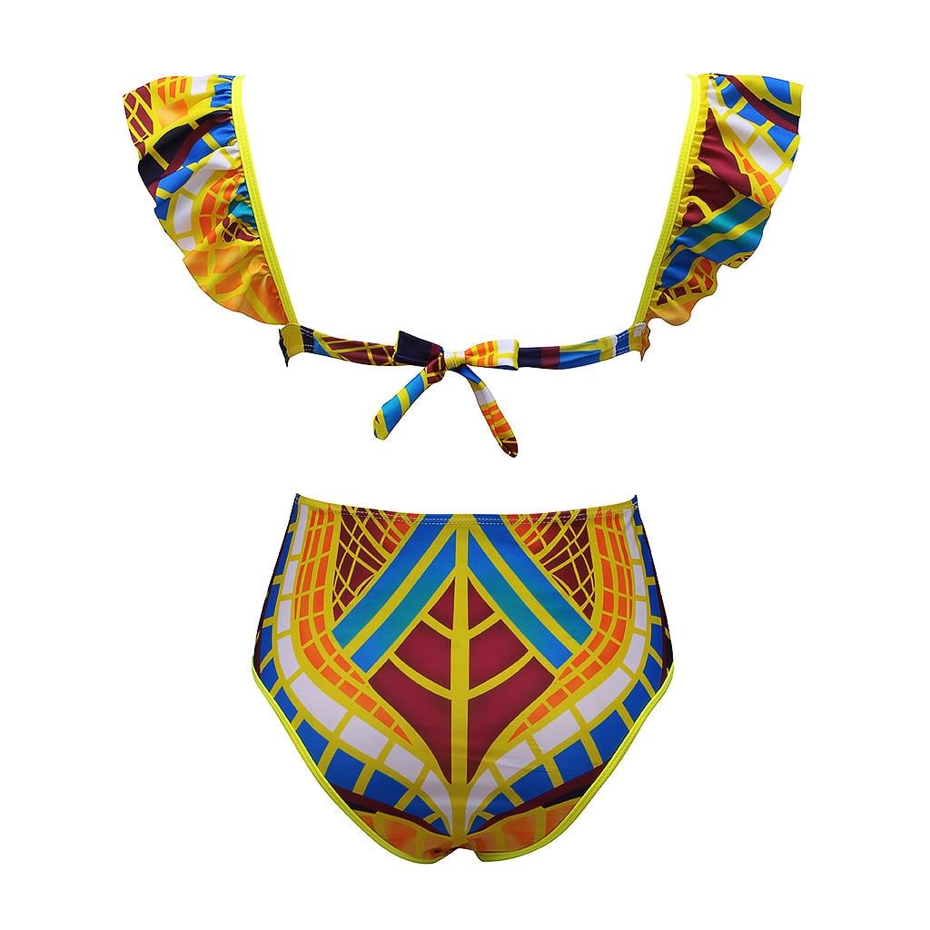 Summer Bikinis 2020 Women African Print Bikini Set Swimwear Push-Up Padded Bra Swimsuit Beachwear Biquini Maillot de bain femme