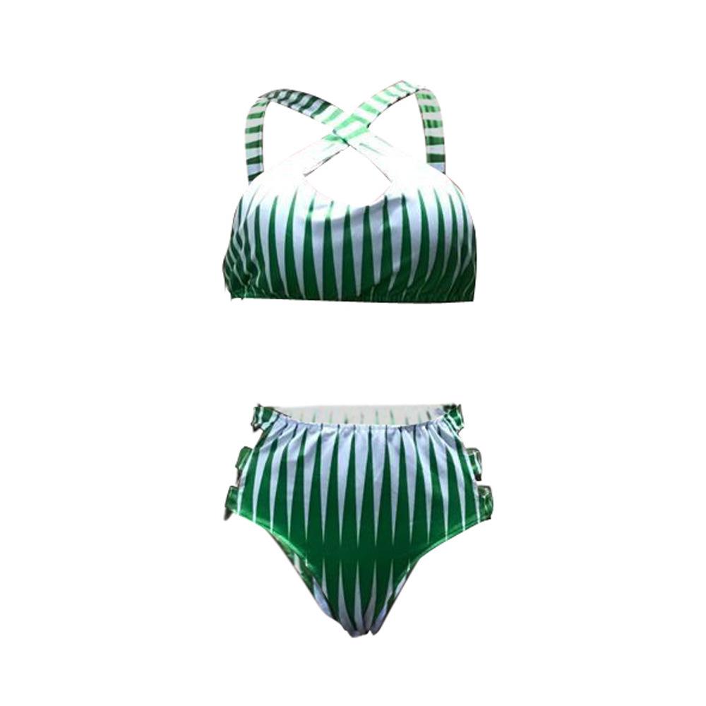 Bikini 2019 3PCS Sets Swimwear Women Sexy Print Beach Wear High Waist Bandage Bikini Set Swimsuit+Cover Up Candigan Bathing Suit