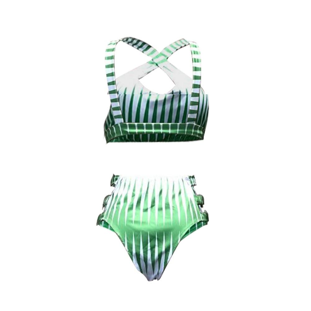 Bikini 2019 3PCS Sets Swimwear Women Sexy Print Beach Wear High Waist Bandage Bikini Set Swimsuit+Cover Up Candigan Bathing Suit